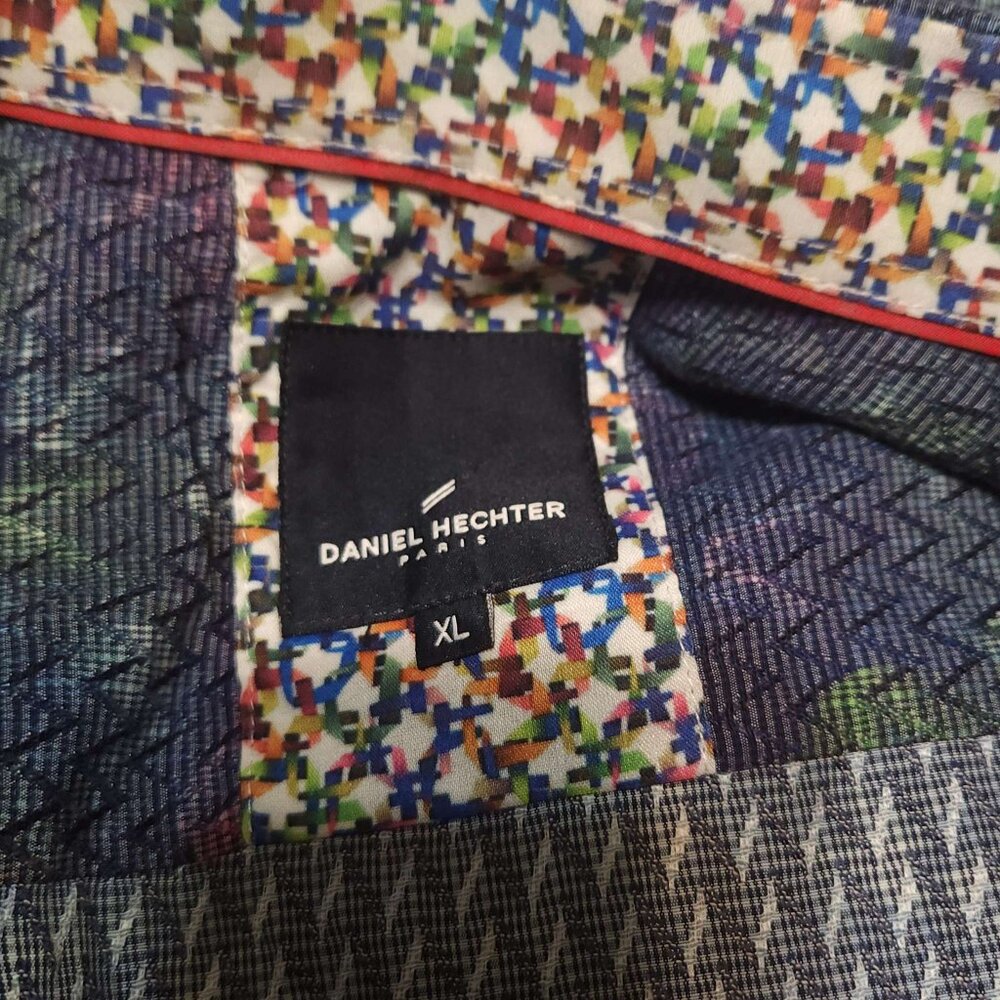 Daniel Hechter Paris button-up shirt Men's XL long-sleeve multicolor patterned - Picture 7 of 16